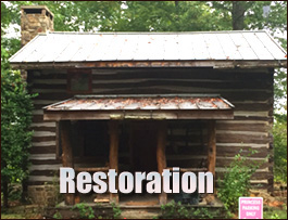 Historic Log Cabin Restoration  Franklinton, North Carolina