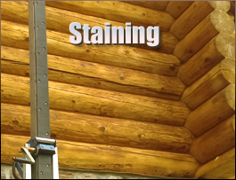 Franklinton, North Carolina Log Home Staining